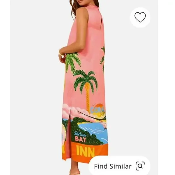 NEW DELI.S for Revolve Vacation Side Slit $180 Maxi Sheath Dress size Small - Picture 3 of 11